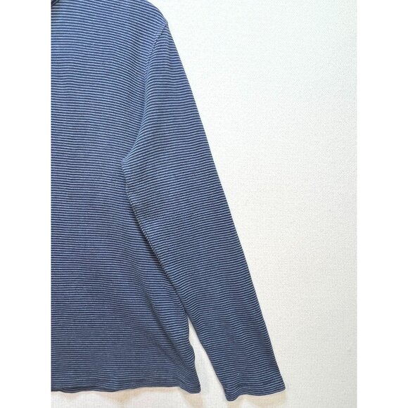 Michael Kors Men's 1/4 Button Pullover Sweater Mock Neck Stretch Size XL Blue - Picture 7 of 12